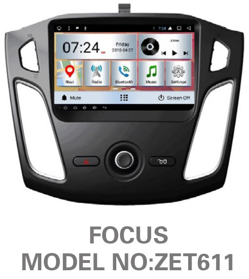 FORD  FOCUS 2012 - 2016 OEM LARGE SCREEN GPS NAV ANDROID SYSTEM STEREO - BLUETOOTH - USB MOVIE