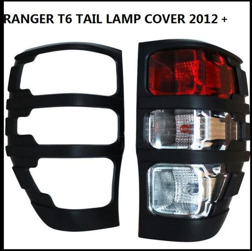 Tail Light Covers FOR Ford Ranger 2012-Current PX1 PX2 PX3 (MATTE BLACK) ( Pair）