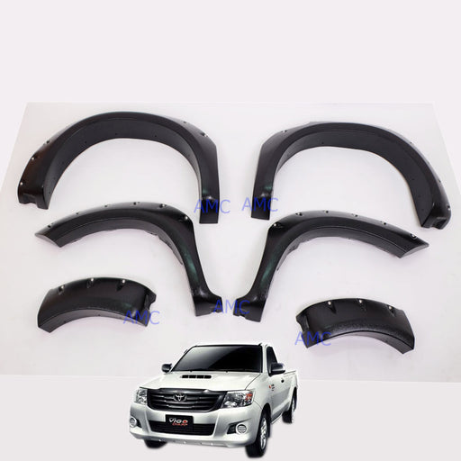MATT BLACK FENDER FLARE WHEEL ARCH WITH NUT FOR TOYOTA HILUX 2011-2014