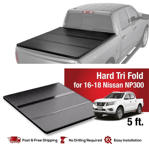 Hard Lid Tri-Fold Folding Tonneau Canopy Cover FOR NISSAN NAVARA NP300 2014+
