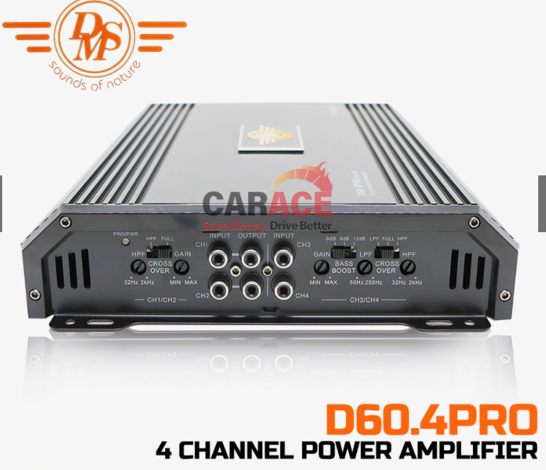 DMS D60.4PRO | 4 Channel Power Amplifier MOSFET | 4CH Car Power Amplifier 2400W