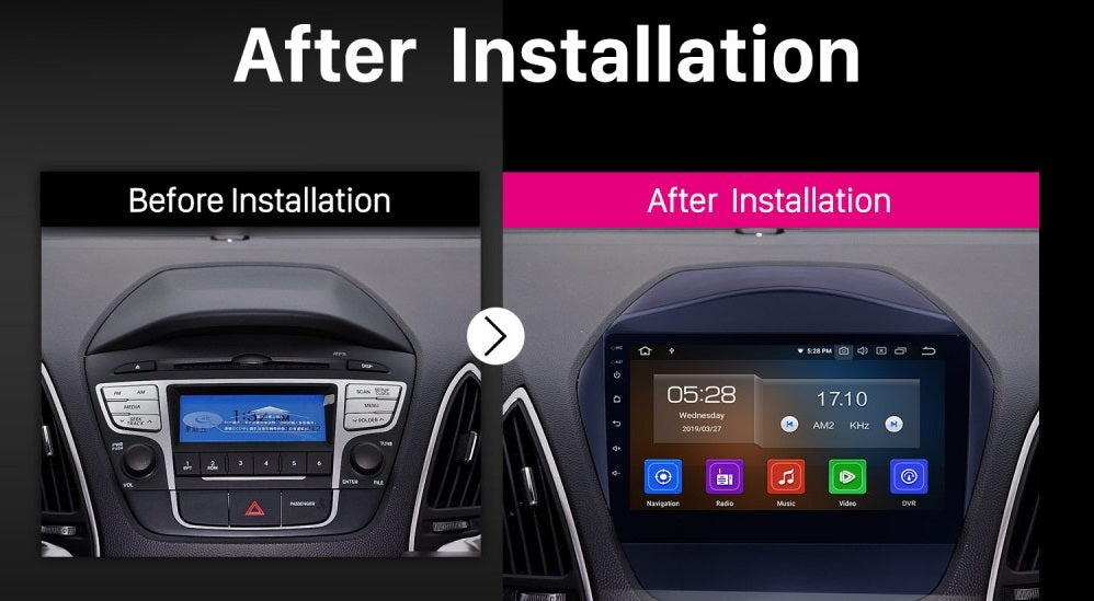 Hyundai Tucson IX35 2009-2015 OEM LARGE SCREEN GPS NAV ANDROID SYSTEM STEREO - BLUETOOTH - USB MOVIE