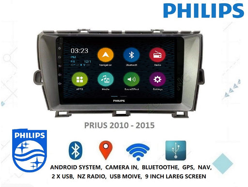 Philips - Toyota PRIUS OEM 9 Inch  GPS NAV ANDROID STEREO  BLUETOOTH - Camera in