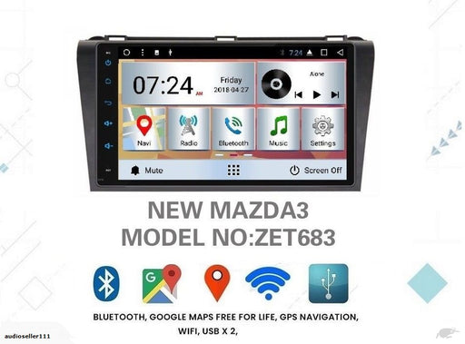 MAZDA3 AXELA 2004-2009 OEM LARGE SCREEN GPS NAV ANDROID STEREO - BLUETOOTH