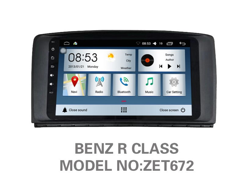 BENZ  R class W251 OEM LARGE SCREEN GPS NAV ANDROID SYSTEM STEREO - BLUETOOTH - USB MOVIE