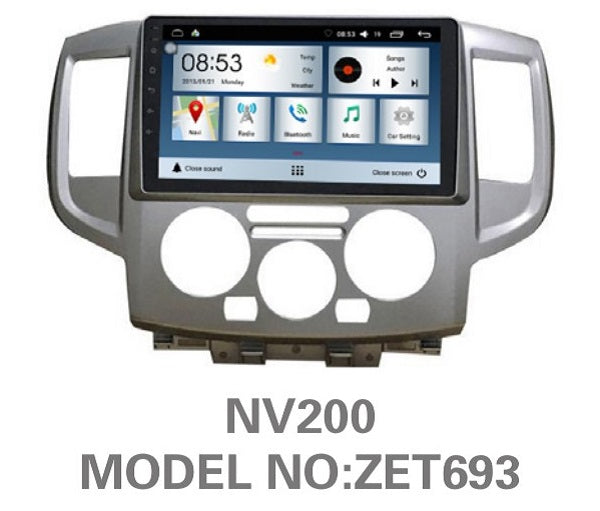 NISSAN NV200 OEM LARGE SCREEN GPS NAV ANDROID SYSTEM STEREO - BLUETOOTH - USB MOVIE