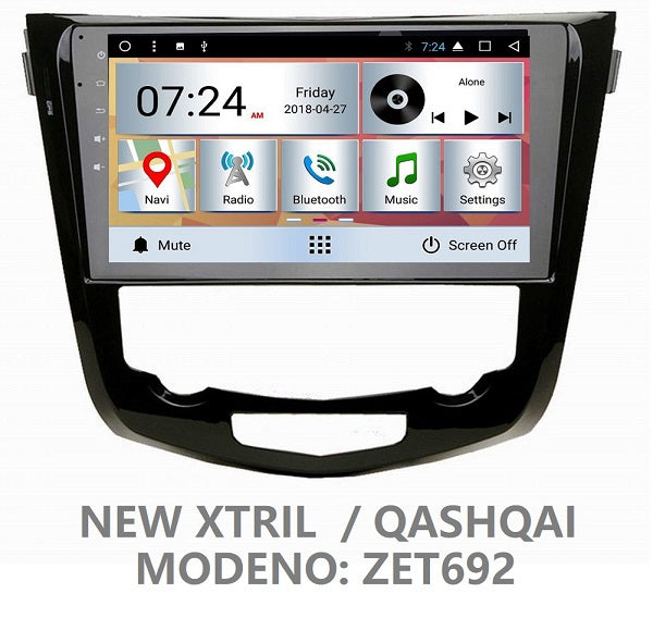 NISSAN NEW XTRAIL / QASHQAI OEM LARGE SCREEN GPS NAV ANDROID SYSTEM STEREO - BLUETOOTH - USB MOVIE