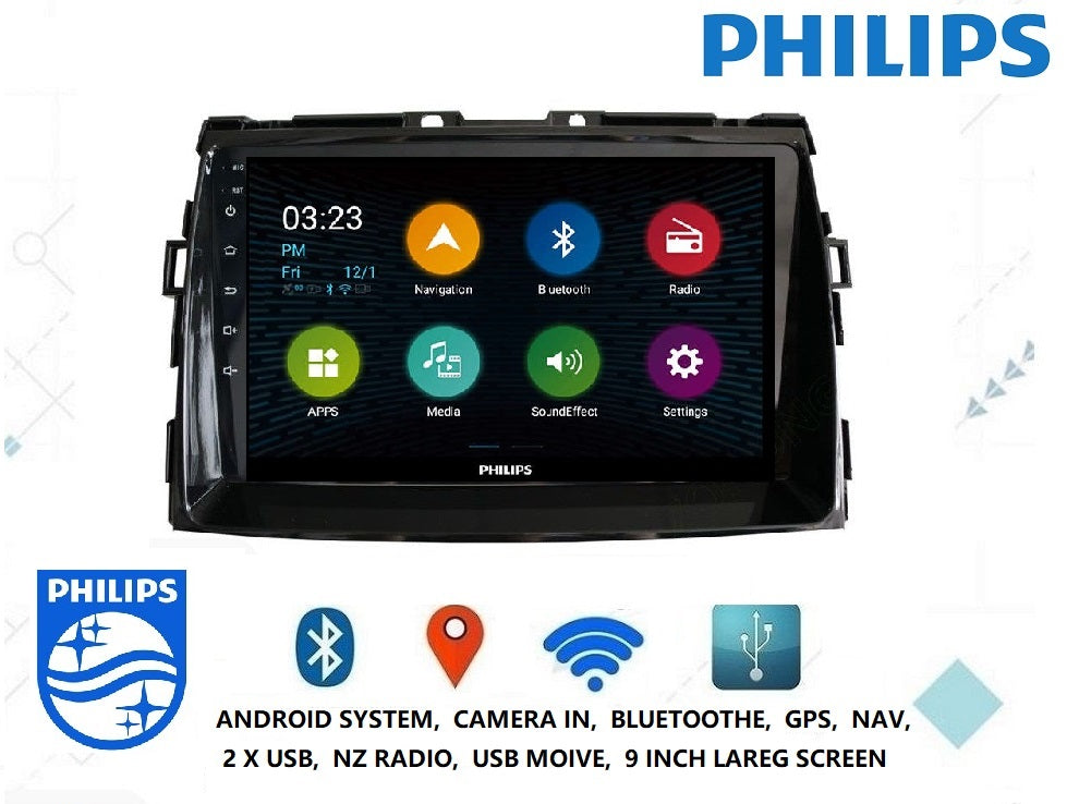 Philips - TOYOTA ESTIMA / PREVIA 2006+ OEM 9" GPS NAV ANDROID STEREO - BLUETOOTH