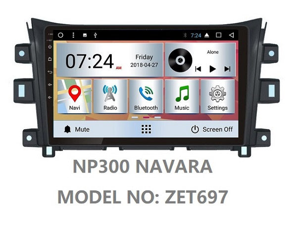 NISSAN NP300 NAVARA OEM LARGE SCREEN GPS NAV ANDROID SYSTEM STEREO - BLUETOOTH - USB MOVIE