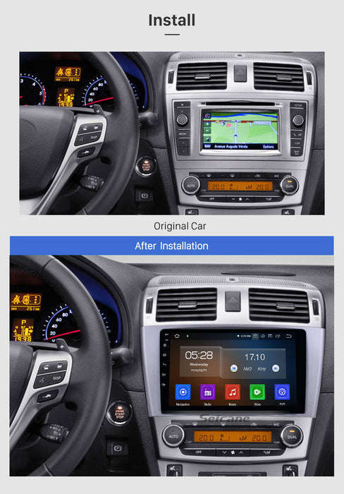 PHILIPS - Suit for  TOYOTA AVASIS 09 - 13  OEM 9 Inch  GPS NAV ANDROID STEREO  BLUETOOTH - Camera in