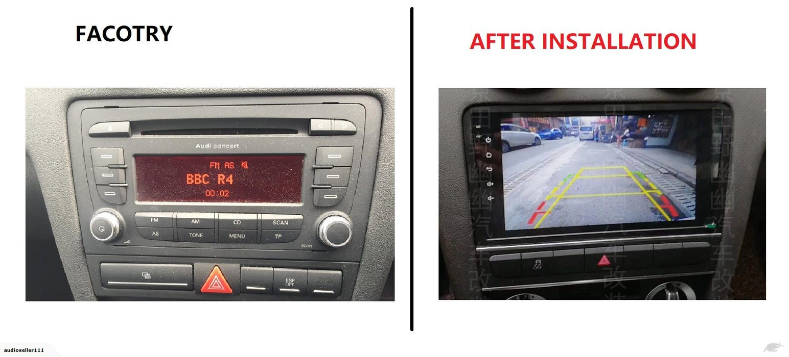 AUDI - A4 RS4 S4 2002 - 2008 OEM LARGE SCREEN GPS NAV ANDROID  STEREO - BLUETOOTH - USB MOVIE