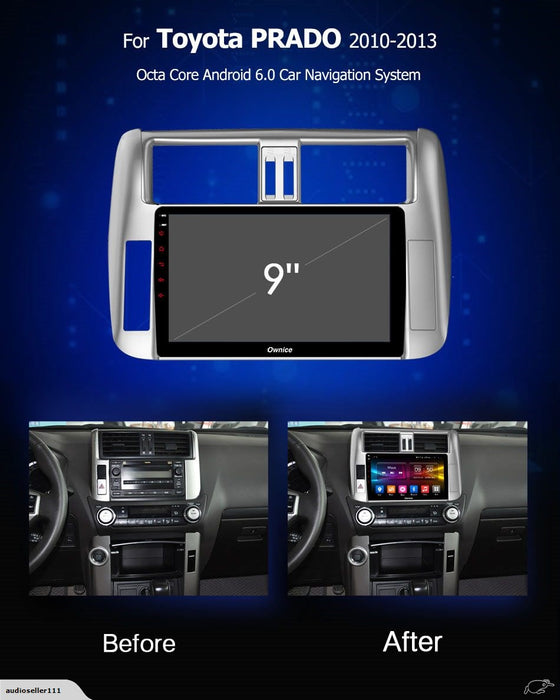 PHILIPS - Suit for  TOYOTA PRADO 150   OEM 9 Inch  GPS NAV ANDROID STEREO - BT - Camera in