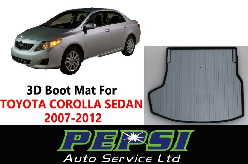 3D Boot Liner / Cargo Mat / Trunk Liner Tray -- TOYOTA COROLLA SEDAN 2007-2012