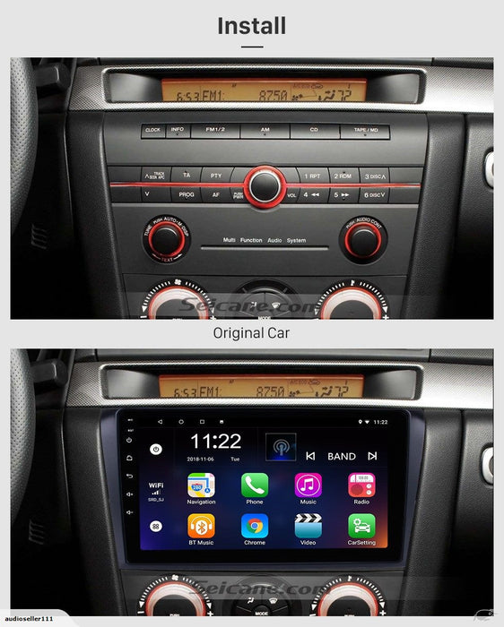 MAZDA3 AXELA 2004-2009 OEM LARGE SCREEN GPS NAV ANDROID STEREO - BLUETOOTH