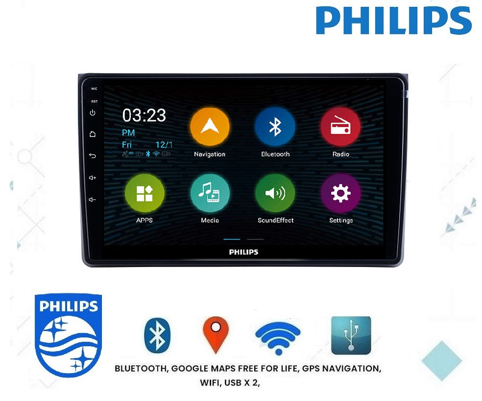 PHILIPS  AUDI A4 2003 - 2008 OEM 9 Inch  GPS NAV ANDROID STEREO - BLUETOOTH - Camera in