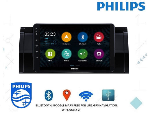 PHILIPS 1994-2003 BMW 5 E39 5 BMW 7 E38 BMW X5 E53 OEM 9 Inch  GPS NAV ANDROID STEREO - BLUETOOTH - Camera in