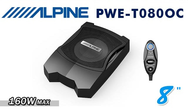 ALPINE PWE-T080OC ACTIVE SUBWOOFER UNDERSEAT SUBWOOFER （Built in Amplifer