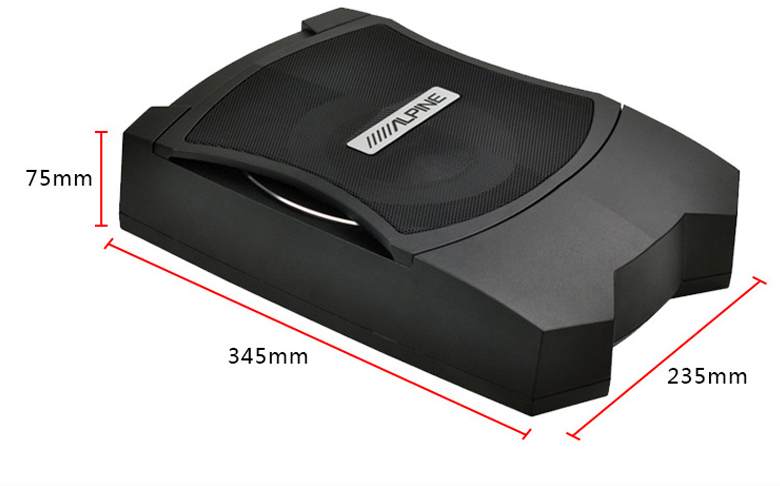 ALPINE PWE-T080OC ACTIVE SUBWOOFER UNDERSEAT SUBWOOFER （Built in Amplifer