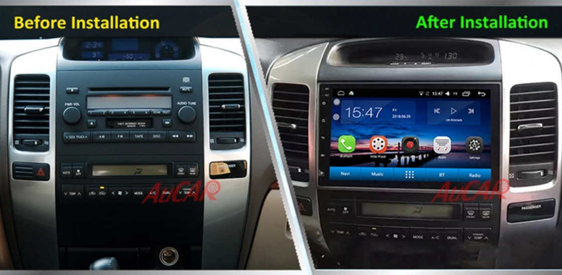 Philips - Toyota PRADO 120 2002-2009  OEM 9 Inch  GPS NAV ANDROID STEREO  BLUETOOTH - Camera in