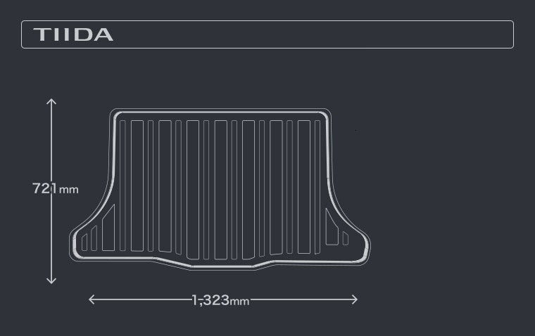 3D Boot Liner / Cargo Mat / Trunk liner Tray for NISSAN Hatchback TIIDA  2004–12