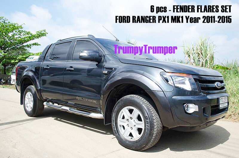 MATT BLACK FENDER FLARE WHEEL ARCH WITH NUT FOR FORD RANGER PX1 2012 - 2015