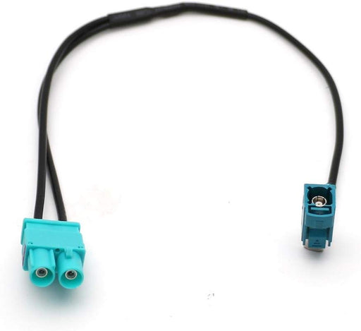 2 Fakra Female to 1 Fakra Male Radio Antenna Adapter Connector For VW