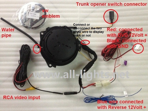 Rear Badge View Camera -  VW flip camera RVC CAM FOR Volkswagen