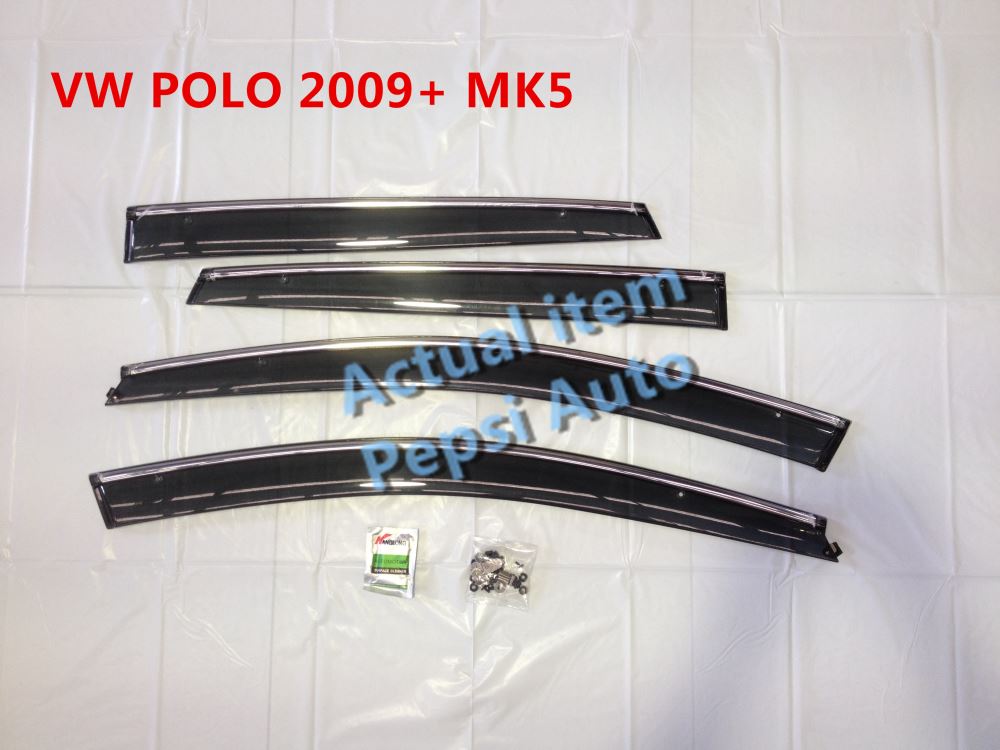 Door Visor / Weather Shield / Monsoon Guard For  VW  POLO 2009+ MK5  (4 PIECE)