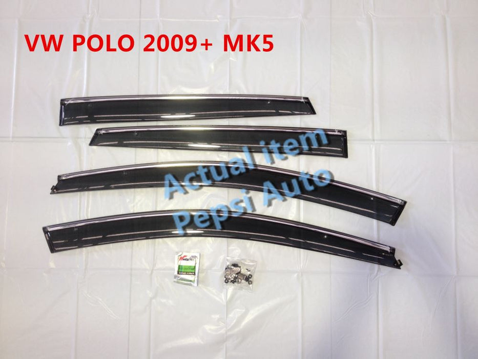 Door Visor / Weather Shield / Monsoon Guard For  VW  POLO 2009+ MK5  (4 PIECE)