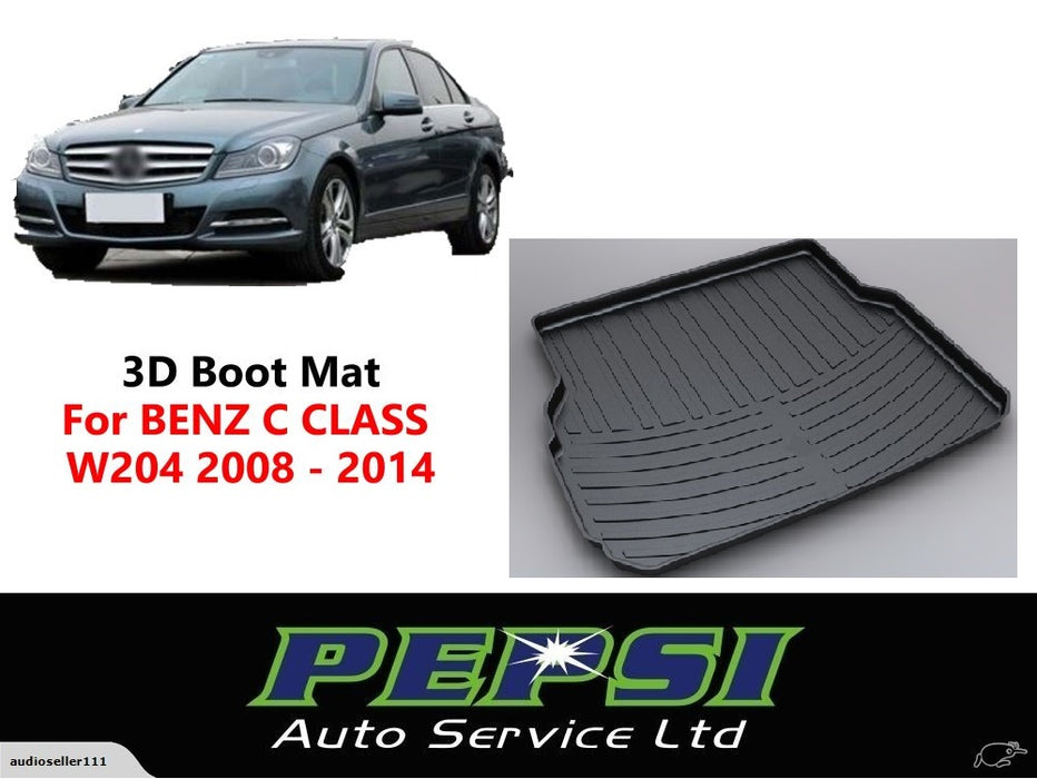 3D Boot Liner / Cargo Mat / Trunk liner Tray for BENZ C CLASS W204 2008 - 2014