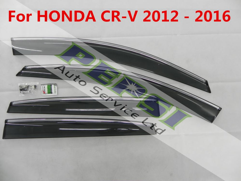 Door Visor / Weather Shield / Monsoon Guard For HONDA CRV CR-V 12 - 16(4 PIECE)