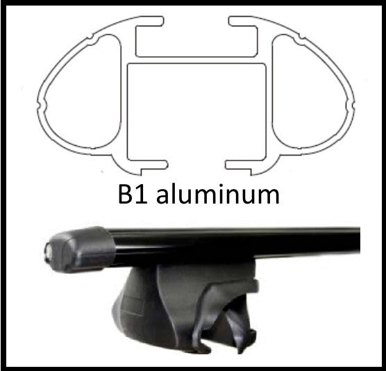Universal Black 124cm Aluminum Roof Rack Cross Bar ( lockable ) -- 2 x  bars