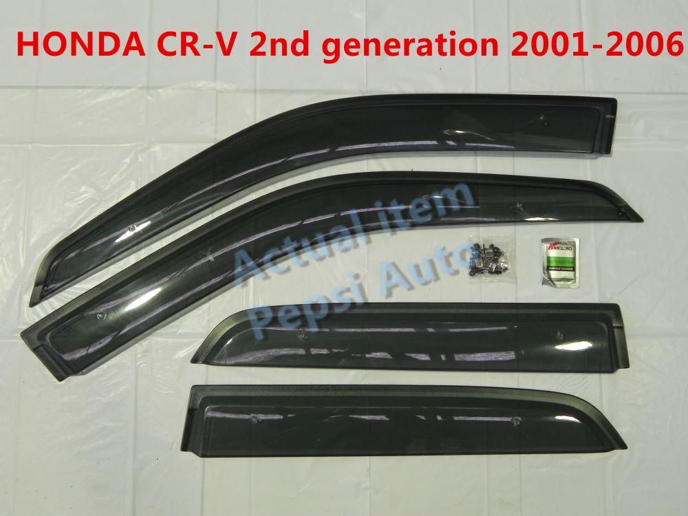 Door Visor / Weather Shield / Monsoon Guard For HONDA CRV CR-V 02–06 (4 PIECE)