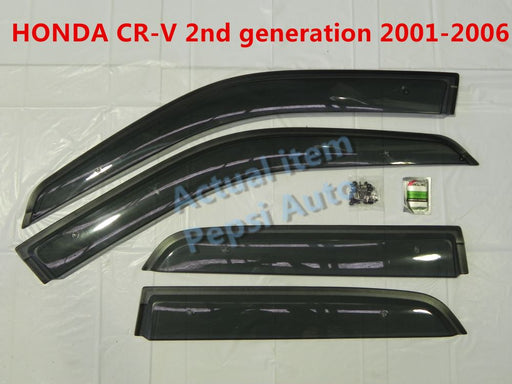 Door Visor / Weather Shield / Monsoon Guard For HONDA CRV CR-V 02–06 (4 PIECE)