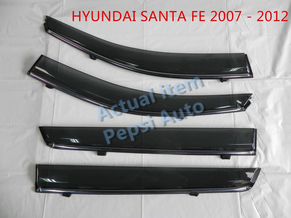 Door Visor / Weather Shield / Monsoon Guard for HYUNDAI SANTA FE 07-12 (4 PIECE)