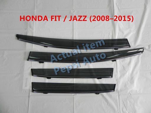 Door Visor / Weather Shield / Monsoon Guard For HONDA FIT / JAZZ 08–14 (4 PIECE)