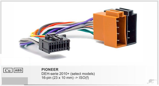 ISO head unit cable for Pioneer