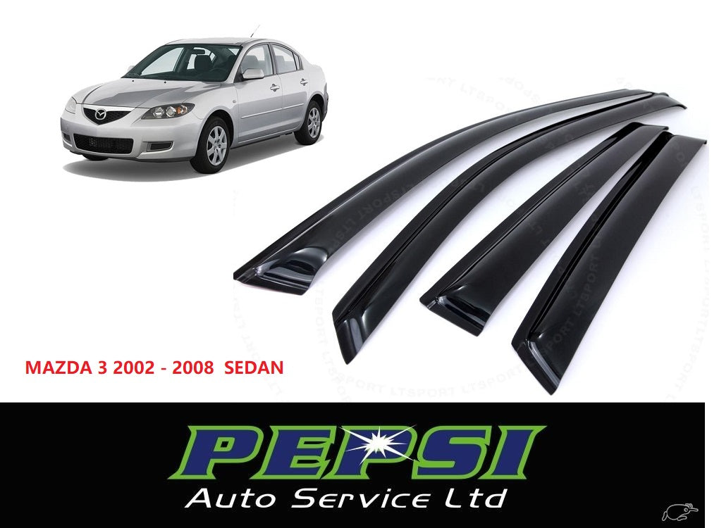 Door Visor / Weather Shield / Monsoon Guard - MAZDA 3 Axela 2002-2008 (4 piece)