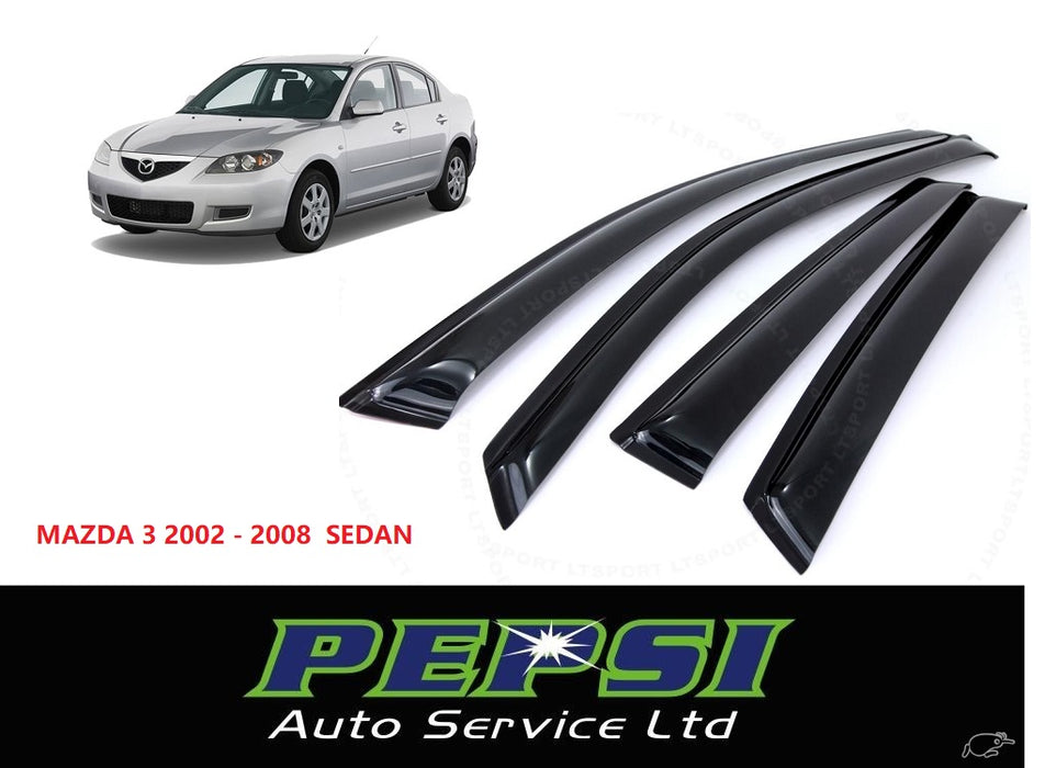 Door Visor / Weather Shield / Monsoon Guard - MAZDA 3 Axela 2002-2008 (4 piece)