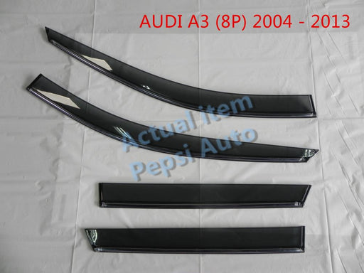Door Visor / Weather Shield / Monsoon Guard FOR AUDI A3 2004 - 2013  (4 PIECE)