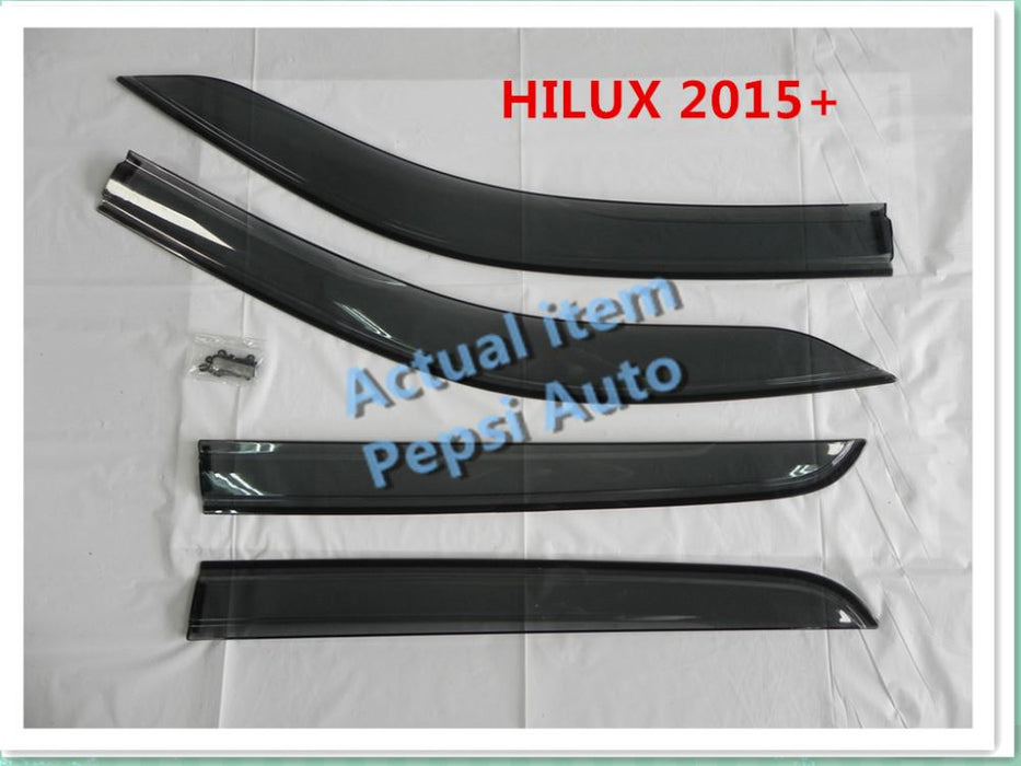 Door Visor / Weather Shield / Monsoon Guard For  TOYOTA HILUX 2015+ SR5 SR