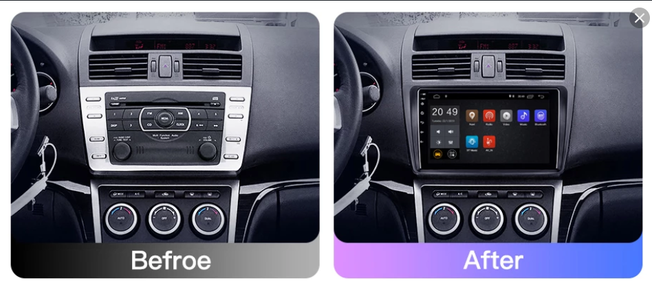 Philips - Mazda MAZDA 6 ATENZA 2009-2013  OEM 9 Inch  GPS NAV ANDROID STEREO - BLUETOOTH - Camera in
