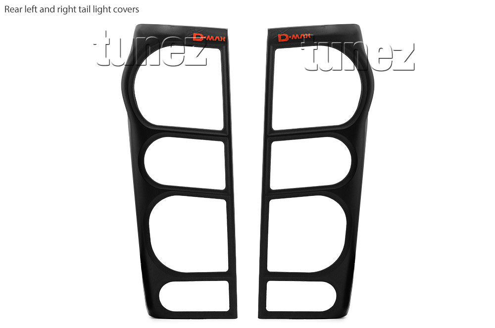 Tail Light  (MATTE BLACK) ( Pair） for D MAX 2012 - 2015