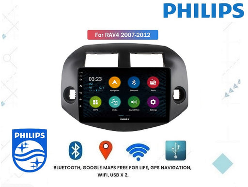 PHILIPS - Suit for   TOYOTA RAV4 07-12    OEM 9 Inch  GPS NAV ANDROID STEREO  BLUETOOTH - Camera in