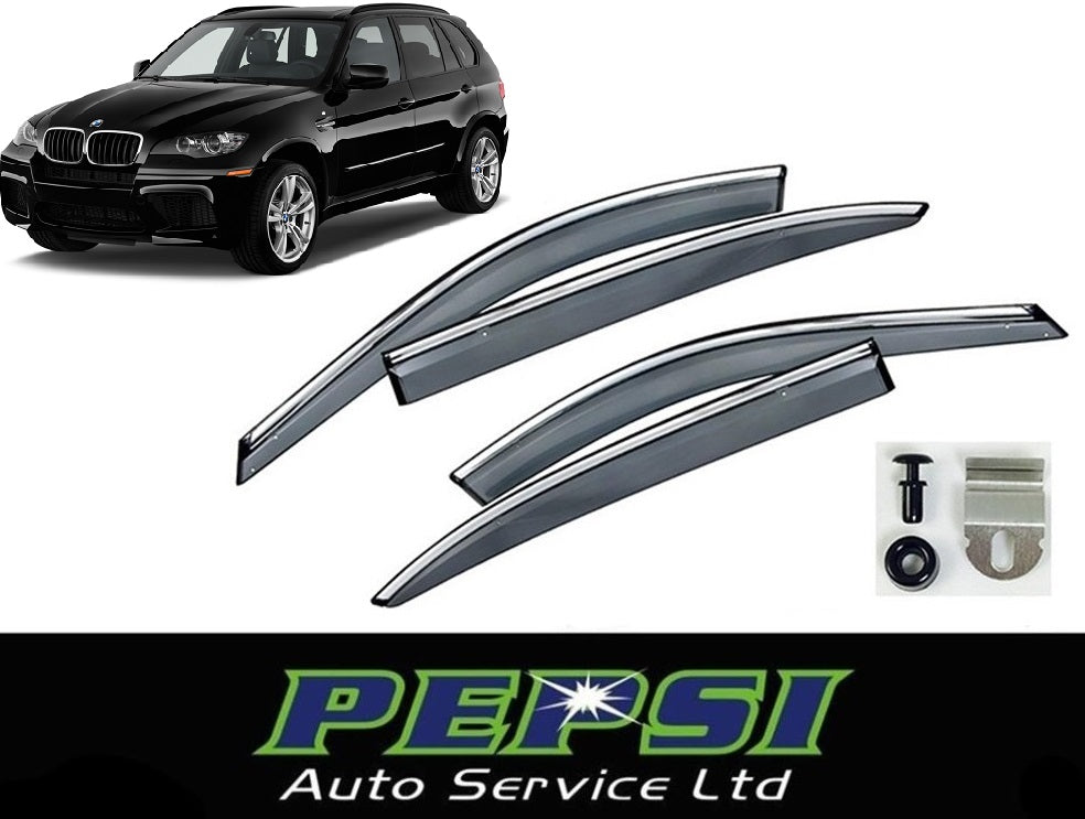 Door Visor / Weather Shield / Monsoon Guard For BMW X5 E70 F15 07 - 18 (4 PIECE)