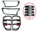 Black Headlight & Tail Light Cover  &   Free Handle Cover FOR Ford Ranger 2016+