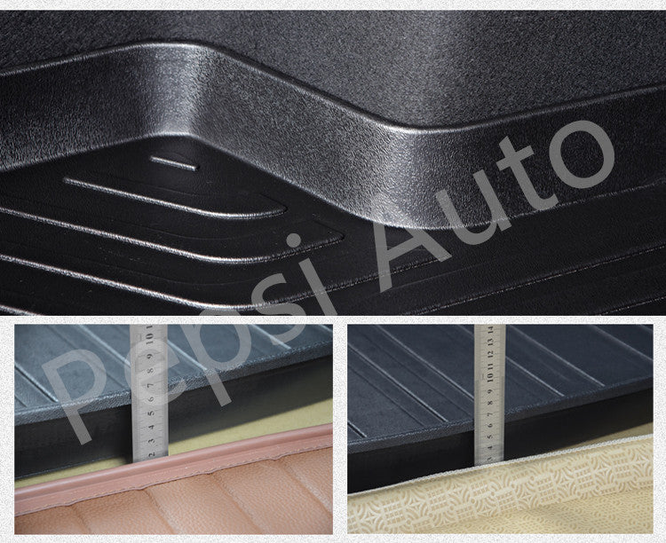 TPO Rear Trunk Cargo Floor Tray / Boot Liner Mat For 2013-2017 Toyota Camry (Non-Hybrid) - Black, Foldable, Waterproof