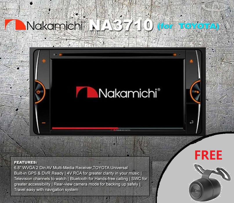Nakamichi NA3710C - TOYOTA  6.8“  GPS NAV DVD USB Bluetooth  + free Camrea