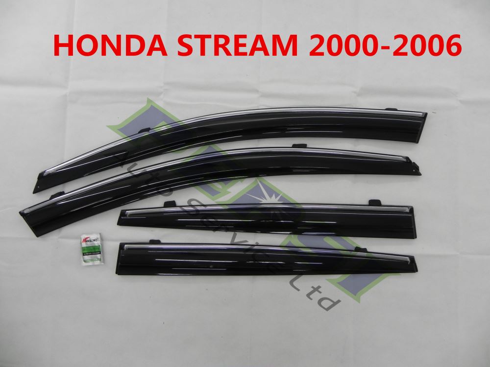Door Visor / Weather Shield / Monsoon Guard For HONDA STREAM 2000 - 2006