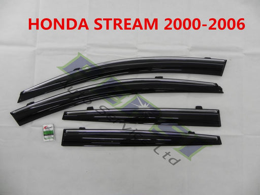 Door Visor / Weather Shield / Monsoon Guard For HONDA STREAM 2000 - 2006